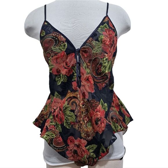 Victoria's Secret Tops - Vintage Victoria's Secret Floral Intimates Y2K Bodysuit Small Multi- Color